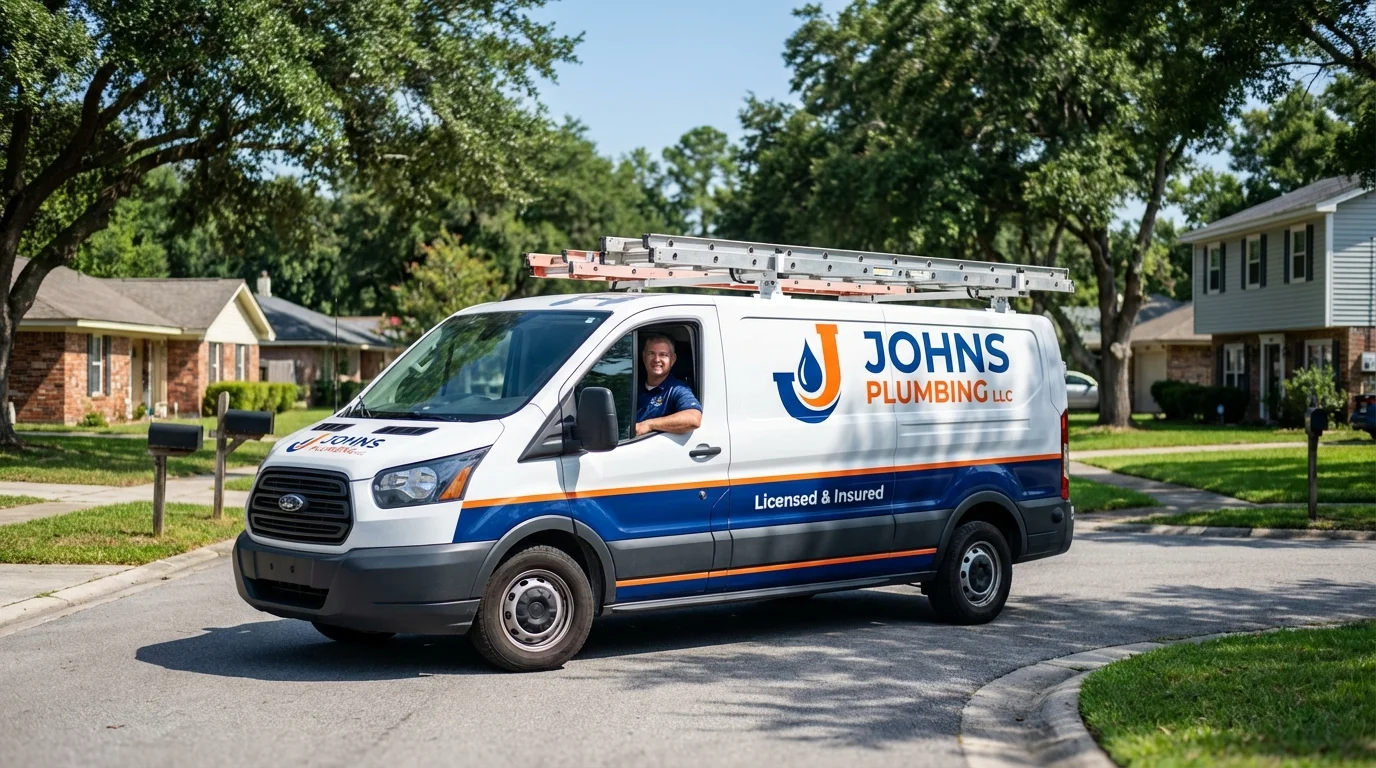 Johns Plumbing LLC service van in Joseph City, AZ