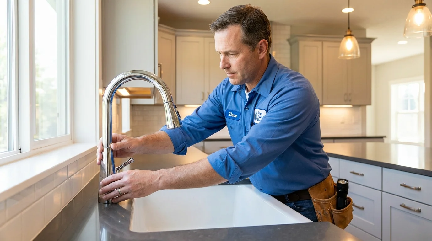 Kitchen faucet installation by Johns Plumbing LLC in Joseph City