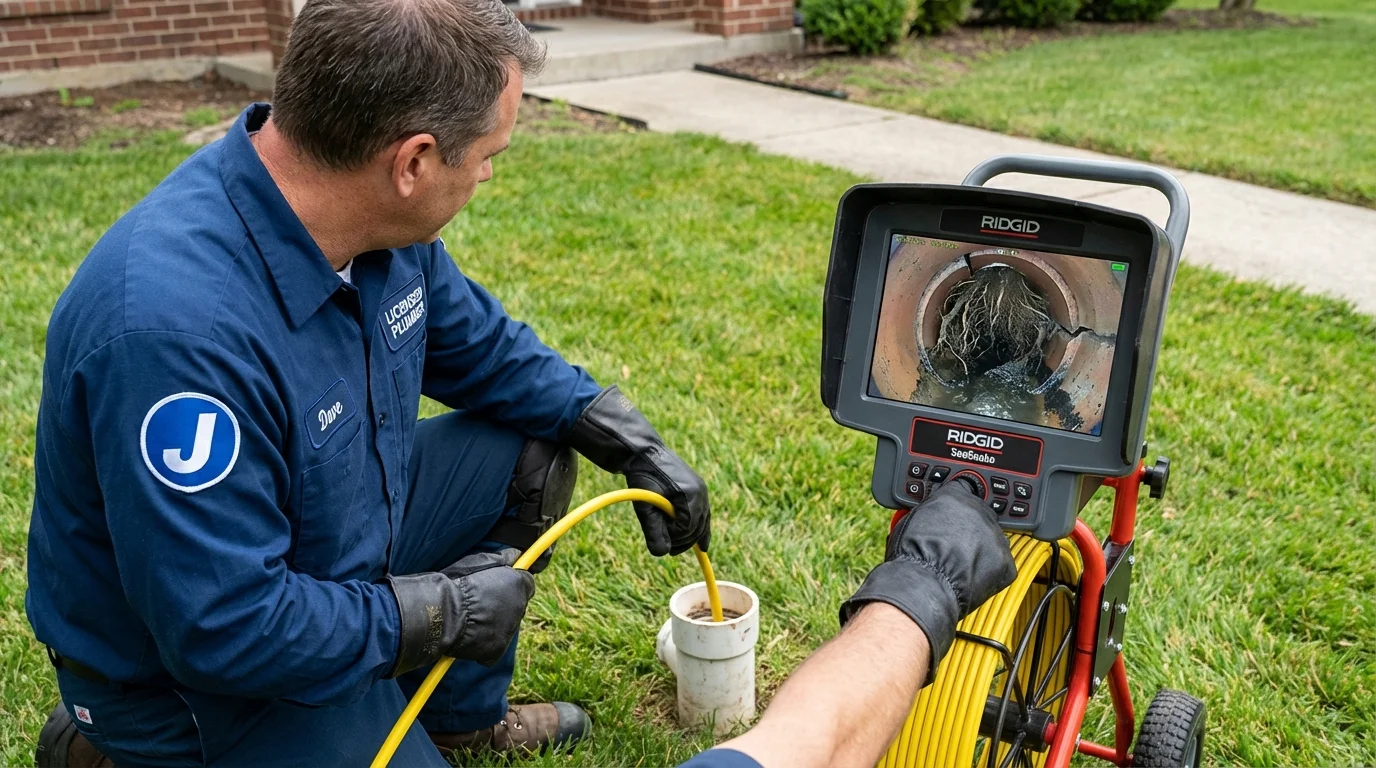 Sewer camera inspection being performed by Johns Plumbing LLC in Joseph City